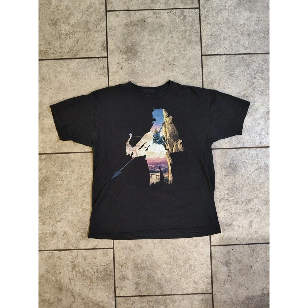 Legend of Zelda T-Shirt Black Adult Size XL Breath Of The Wild Nintendo Link - Picture 9 of 11